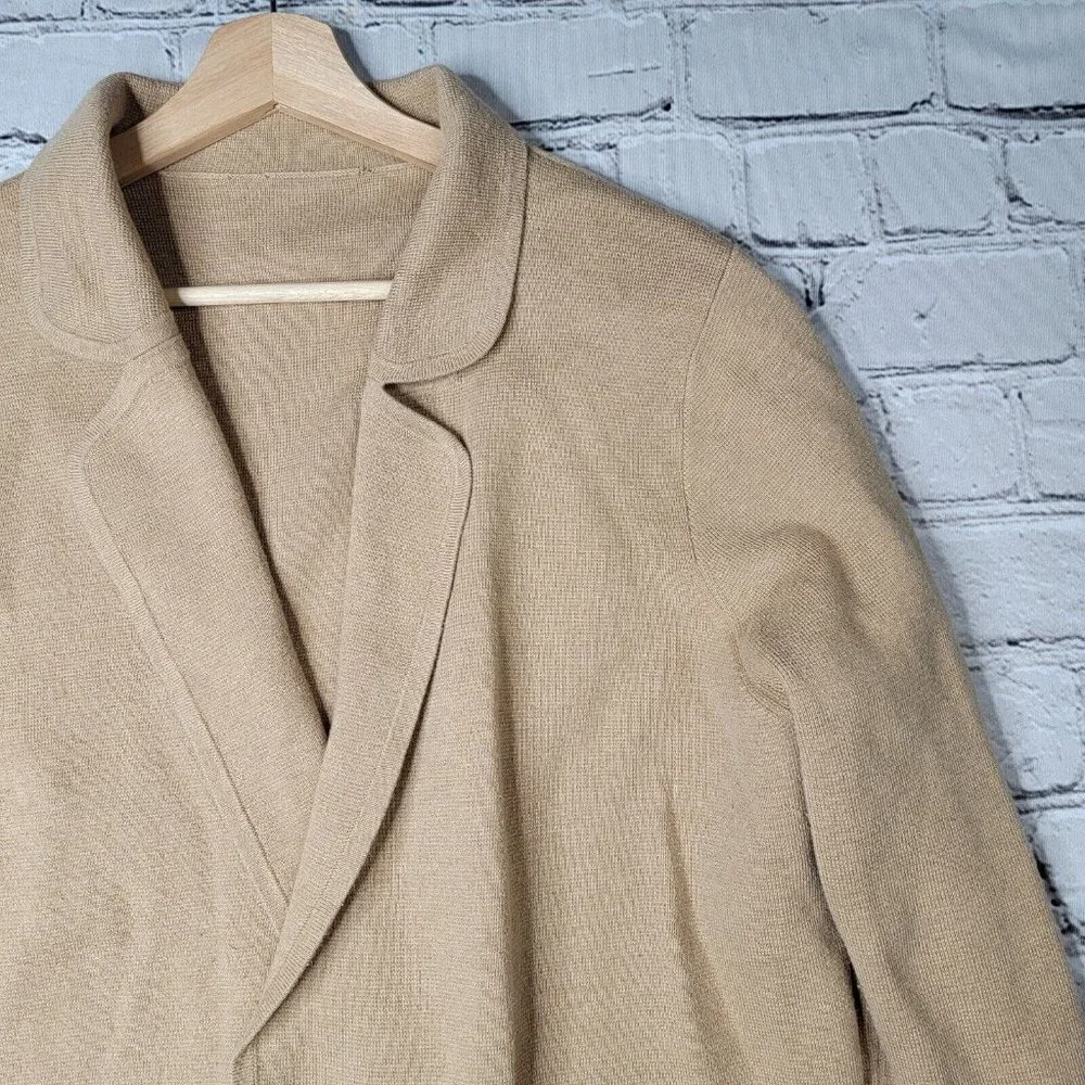 J Crew Eloise Sweater Blazer In Heather Khaki Merino Wool Blend Size‎ M/L?